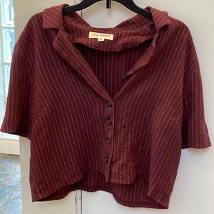 LA Hearts- cute pinstripe top!